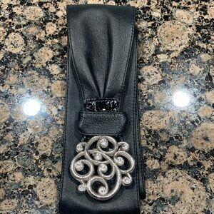 Brighton stunning genuine black leather belt. Size 38.